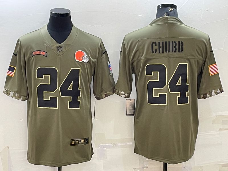 Men Cleveland Browns #24 Chubb Green 2022 Vapor Untouchable Limited Nike NFL Jersey->cleveland browns->NFL Jersey